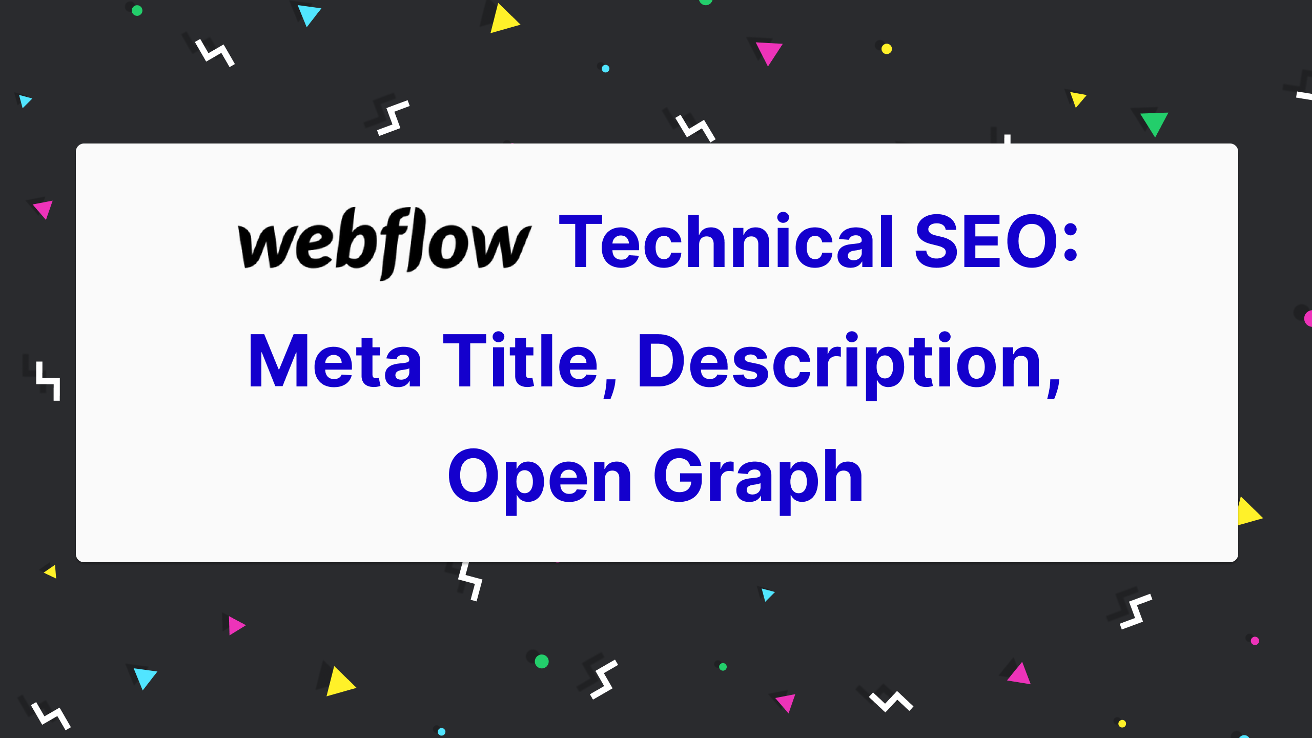 flow SEO Setting Meta title, Description, Open Graph Image